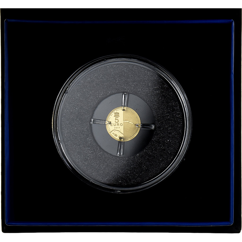 France, 5 Euro, UNESCO, Rives de Seine, BE, 2017, MDP, Or, FDC