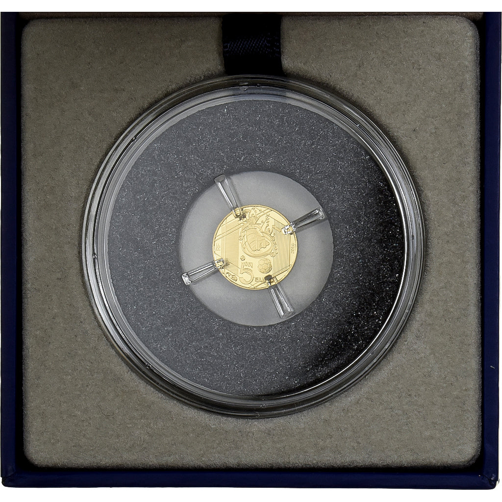 France, 5 Euro, UEFA Euro 2016, Proof, 2016, MDP, Gold, MS(65-70)