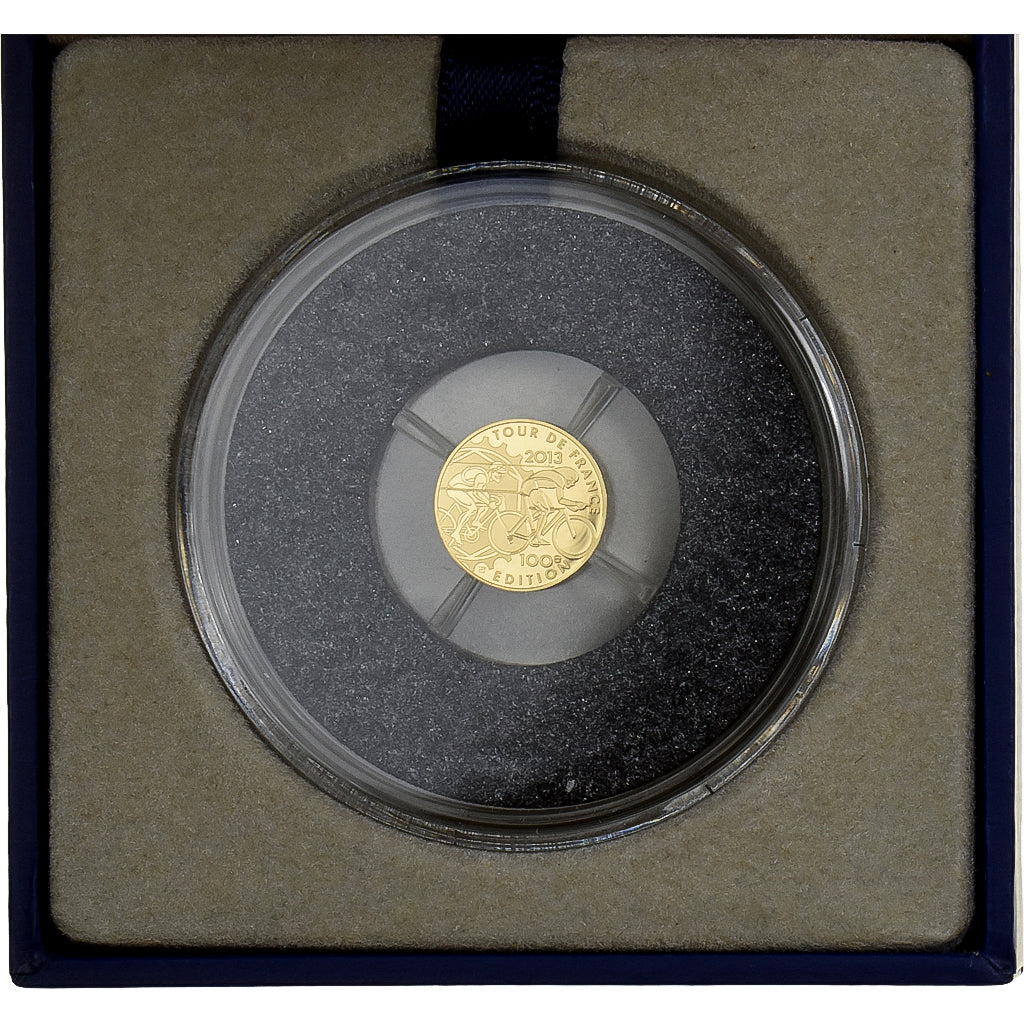 Frankreich, 5 Euro, Centenaire du tour de France, PP, 2013, MDP, Gold, STGL