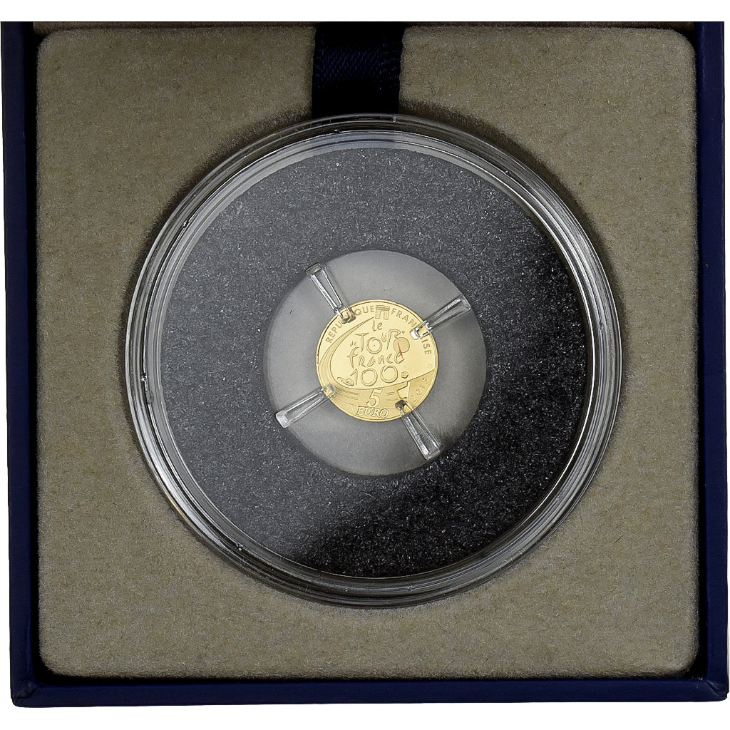 Frankreich, 5 Euro, Centenaire du tour de France, PP, 2013, MDP, Gold, STGL