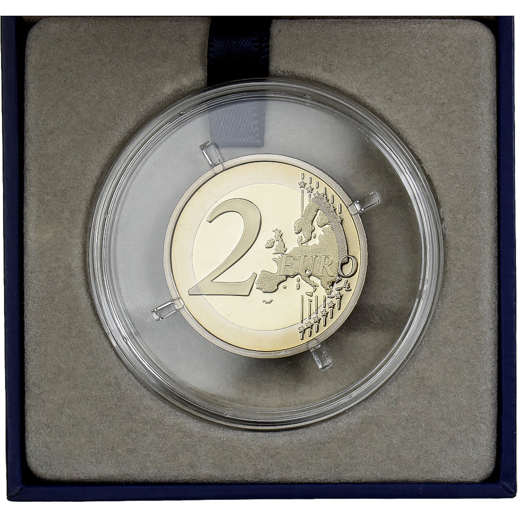 Frankreich, 2 Euro, World AIDS Day, Proof, Colorized, 2014, MDP, Bi-Metallic