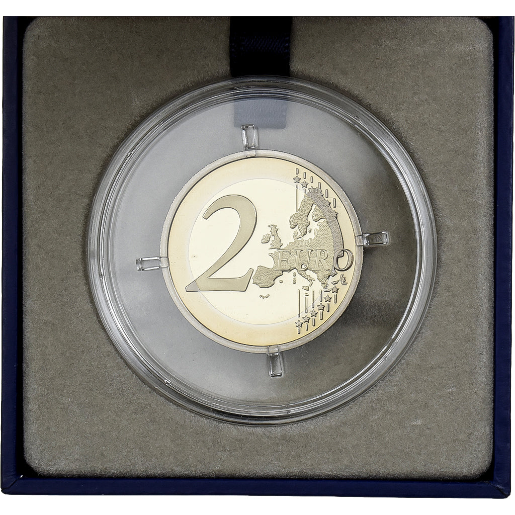 Francja, 2 Euro, World AIDS Day, Proof, Colorized, 2014, MDP, Bimetaliczny