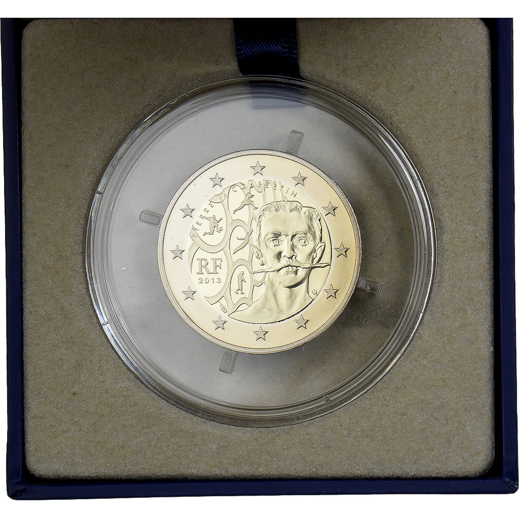 France, 2 Euro, Pierre de Coubertin, Proof, 2013, MDP, Bi-Metallic, MS(65-70)