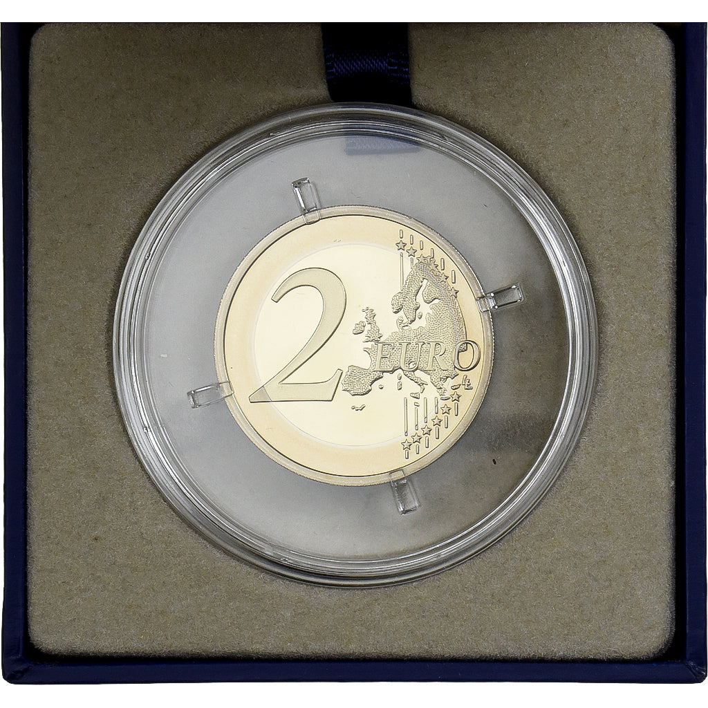 France, 2 Euro, Pierre de Coubertin, Proof, 2013, MDP, Bi-Metallic, MS(65-70)