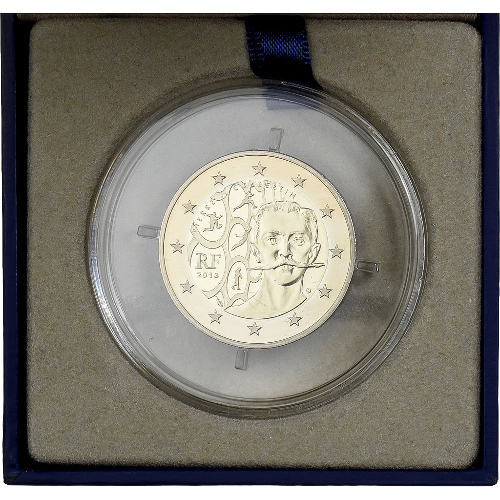 France, 2 Euro, Pierre de Coubertin, Proof, 2013, MDP, Bi-Metallic, MS(65-70)