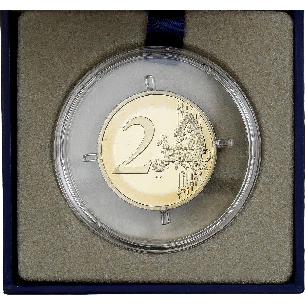 France, 2 Euro, Pierre de Coubertin, Proof, 2013, MDP, Bi-Metallic, MS(65-70)