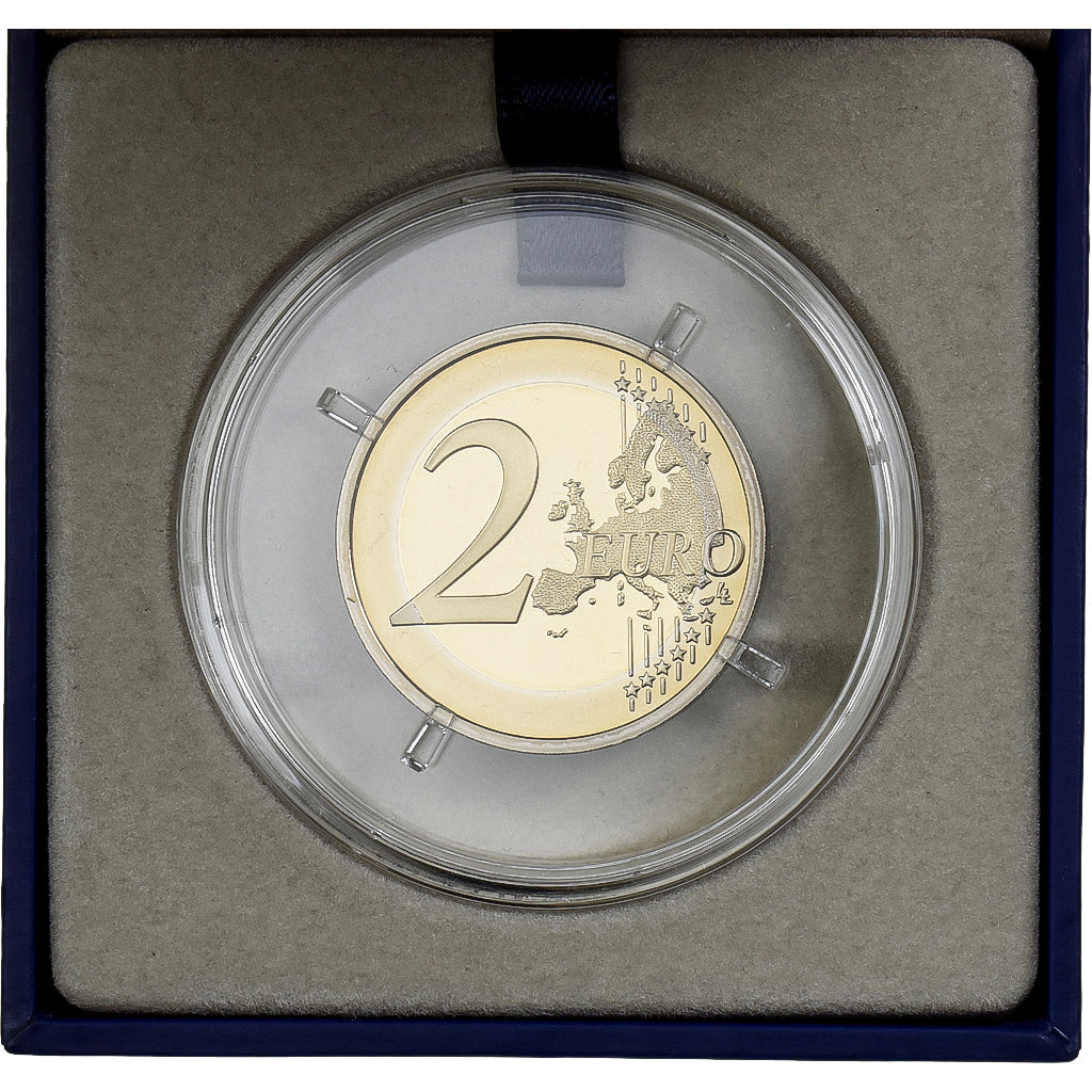 France, 2 Euro, UEFA Euro 2016, Proof, 2016, MDP, Bi-Metallic, MS(65-70)
