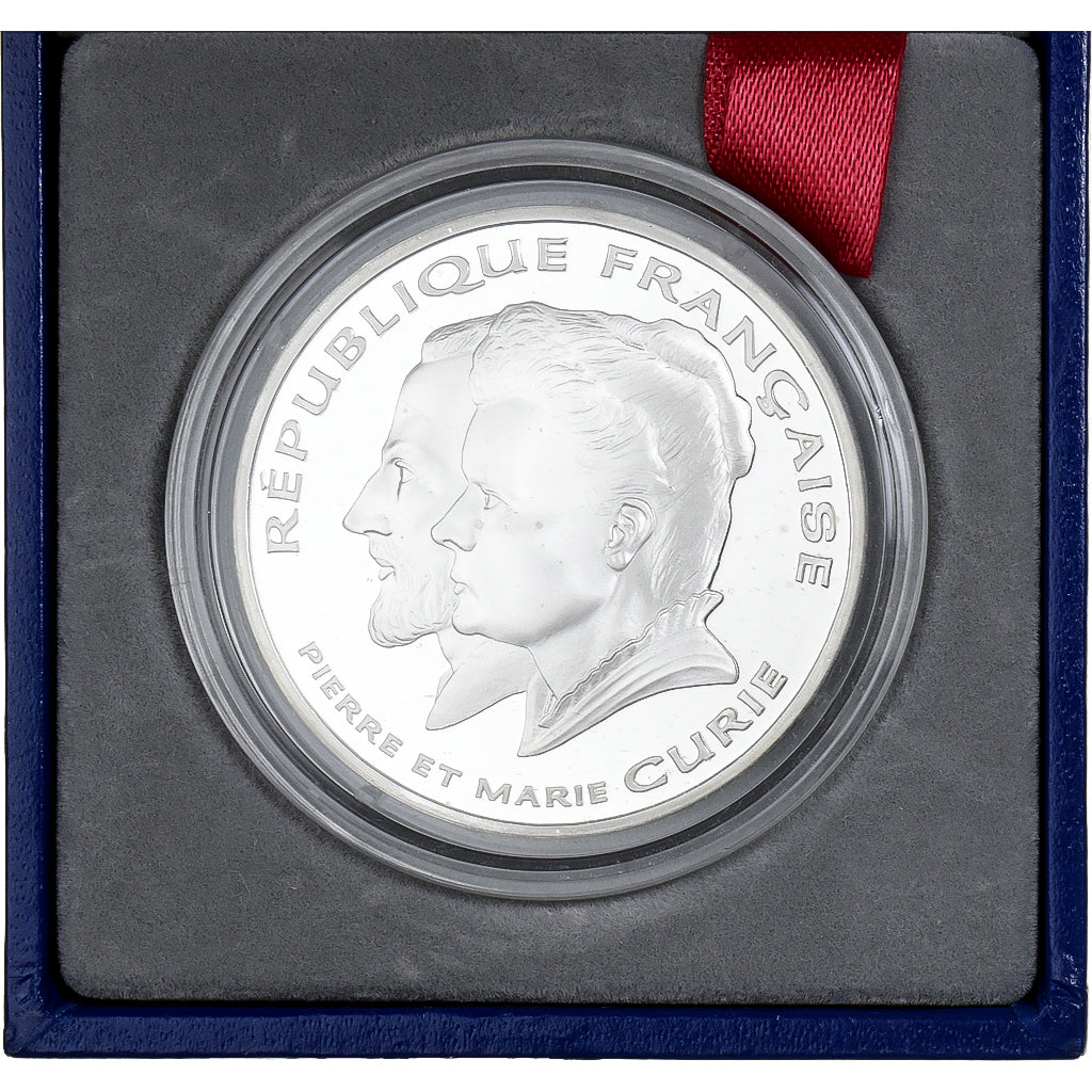 France, 100 Francs, Pierre and Marie Curie, 1997, MDP, Proof, Silver, MS(65-70)