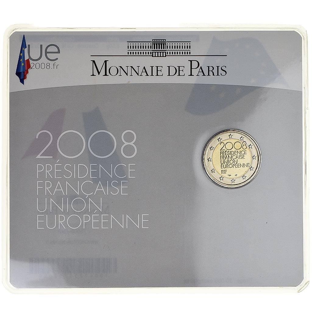 France, 2 Euro, French Presidency of the European Union, 2008, MDP, Bi-Metallic