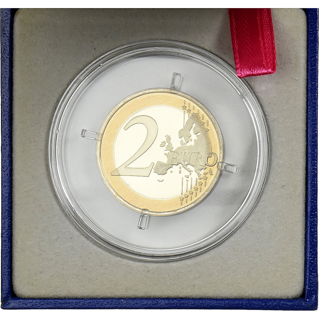 France, 2 Euro, 10 Years of EMU, Proof, 2009, MDP, Bi-Metallic, MS(65-70)