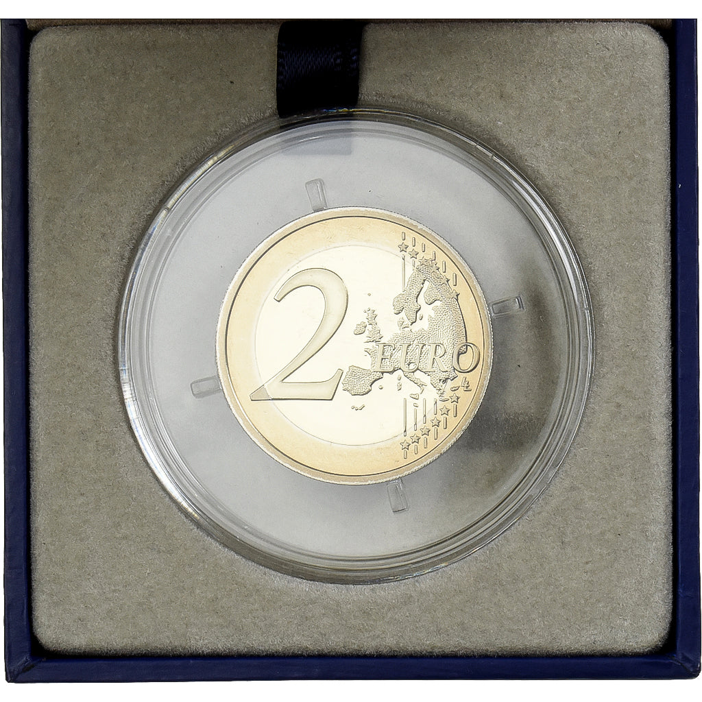 France, 2 Euro, 70th Anniversary of D-Day, Proof, 2014, MDP, Bi-Metallic