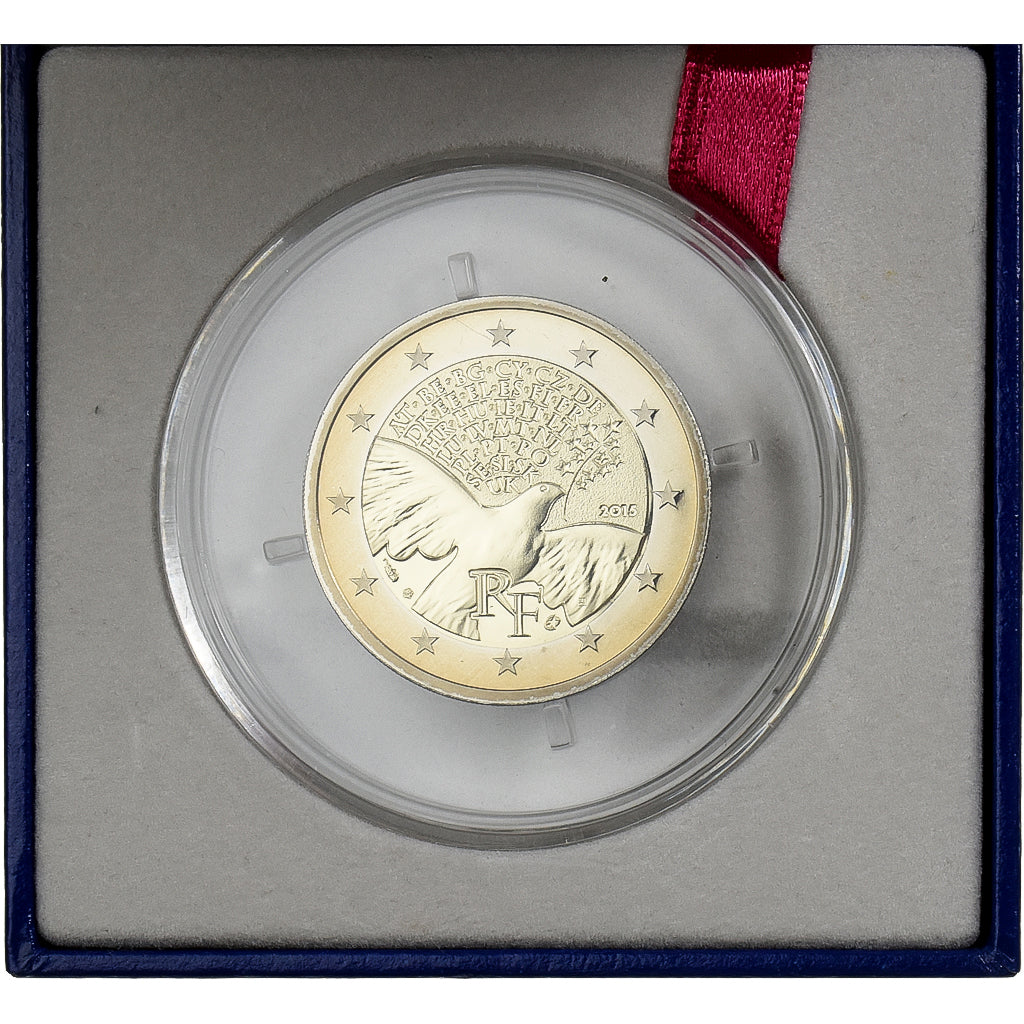 Frankreich, 2 Euro, Peace in Europe, PP, 2015, MDP, Bi-Metallic, STGL