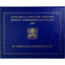 Vatican, Benedict XVI, 2 Euro, 80th birthday Pope Benedict XVI, 2007, Rome