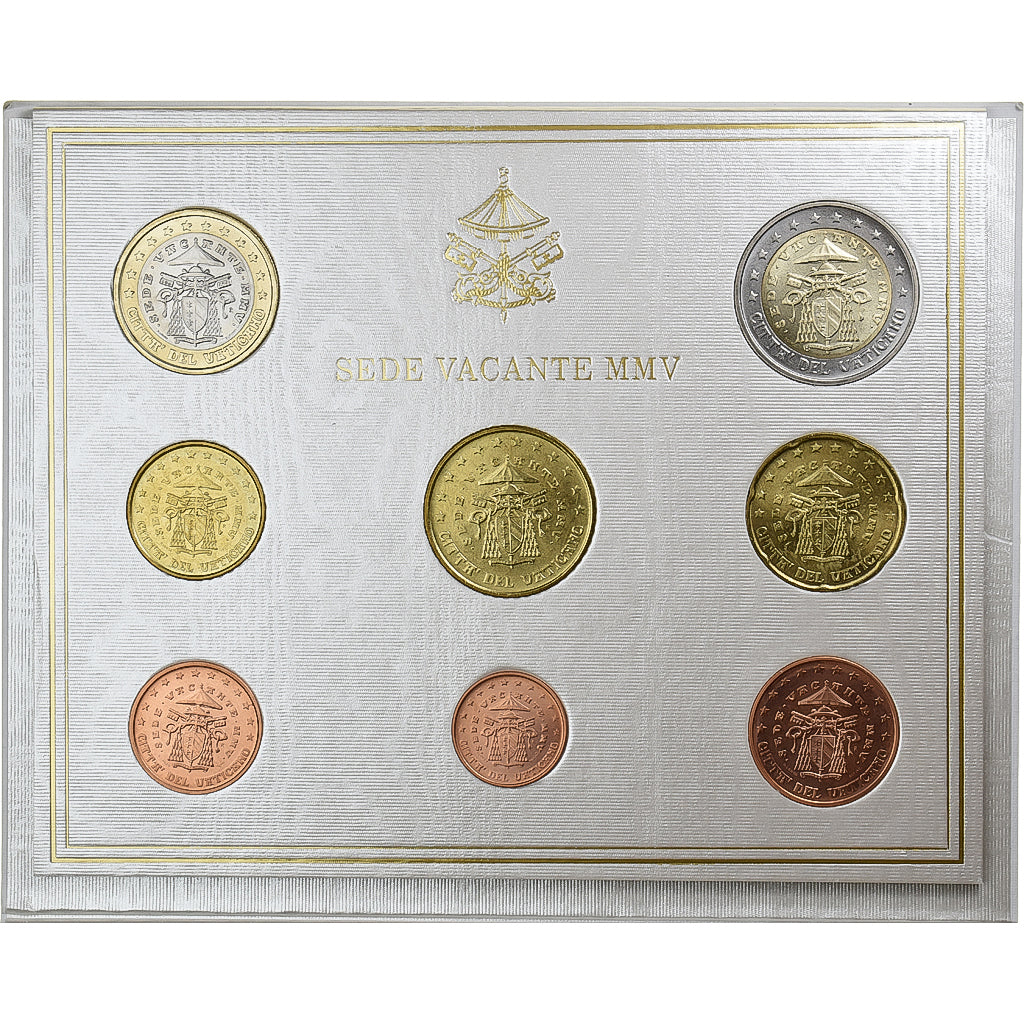 PAŃSTWO WATYKAŃSKIE, Sede Vacante, Set 1 ct. - 2 Euro, 2005, Rome, ND