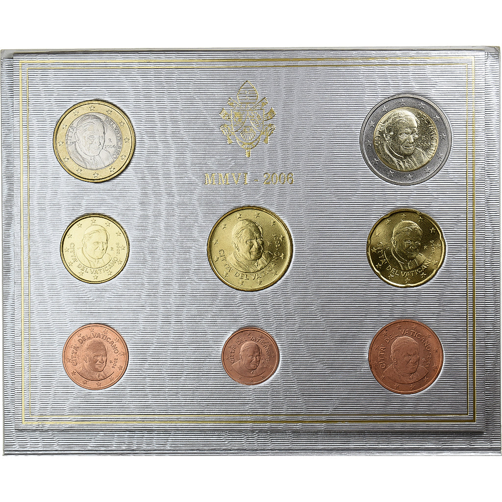CITTÀ DEL VATICANO, Benedict XVI, Set 1 ct. - 2 Euro, 2006, Rome, N.C., FDC