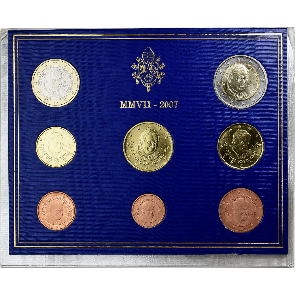 CITTÀ DEL VATICANO, Benedict XVI, Set 1 ct. - 2 Euro, 2007, Rome, N.C., FDC