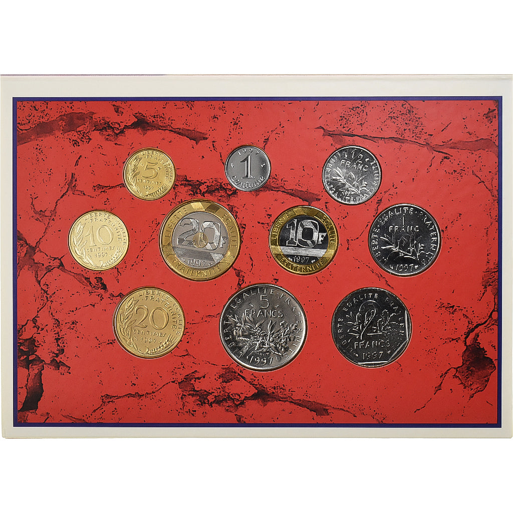 Frankreich, Coffret 1 c. à 20 frs., 1997, MDP, BU, STGL