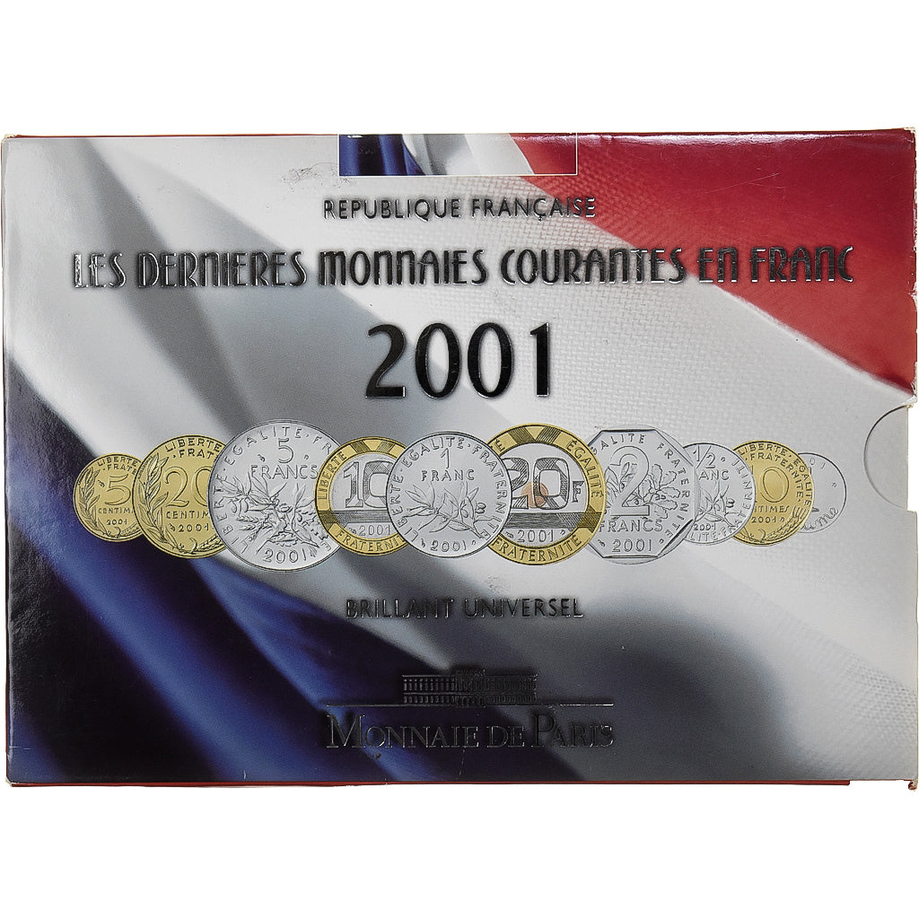 Francja, Coffret 1 c. à 20 frs., 2001, MDP, BU, ND, MS(65-70)