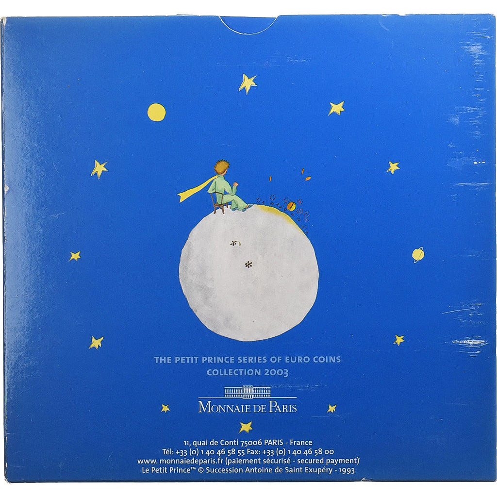 France,  Coffret 1 c. à 2€ + Jeton, Petit Prince, BU, 2003, MDP, FDC