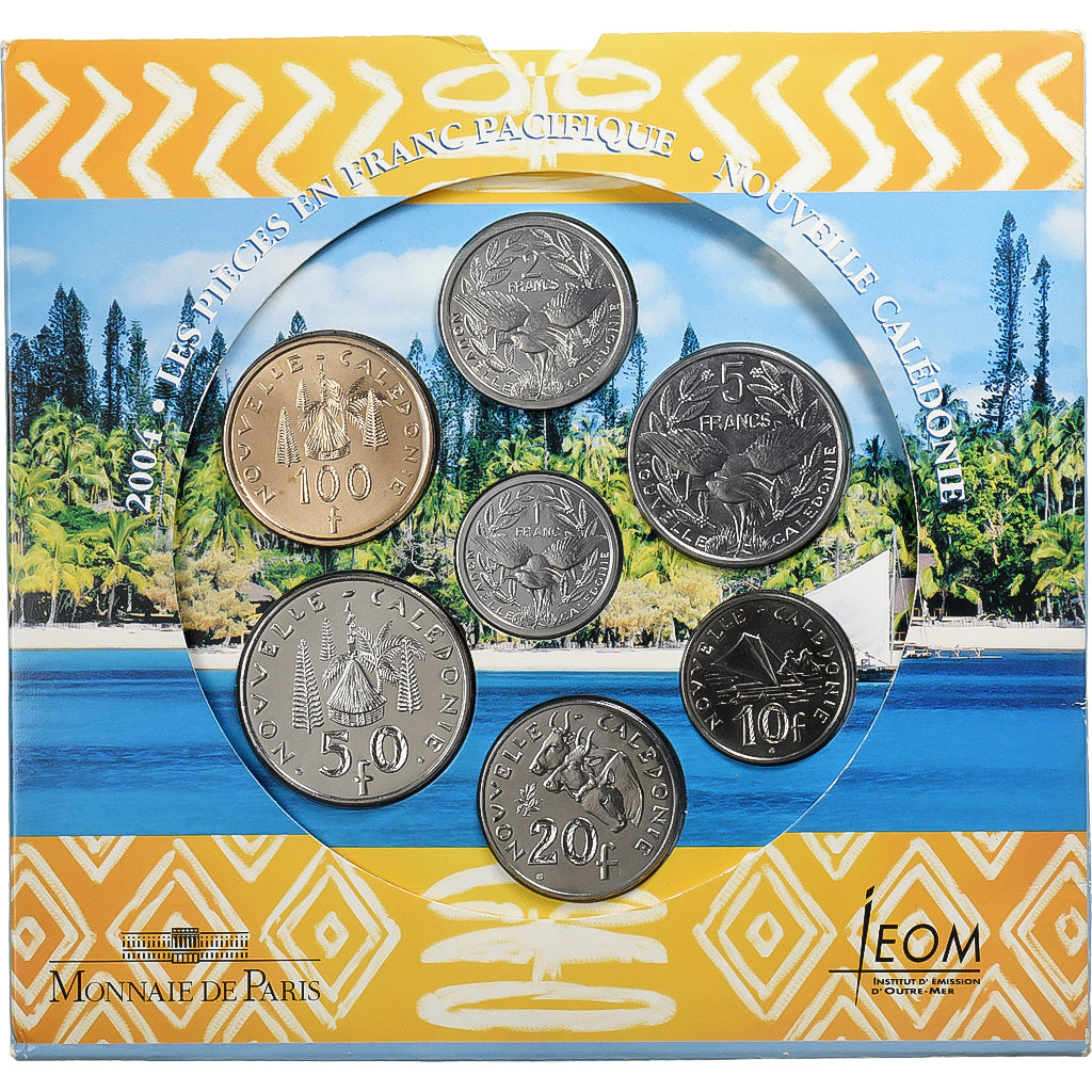 Nowa Kaledonia, Coffret 1 c. à 100 frs., 2004, MDP, BU, ND, MS(65-70)