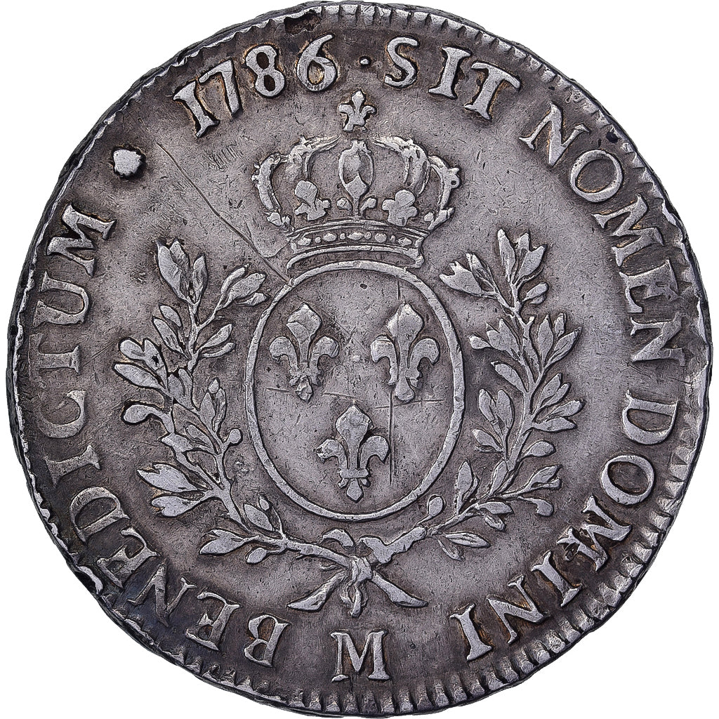 France, Louis XVI, Ecu aux branches d'olivier, 1786, Toulouse, Silver