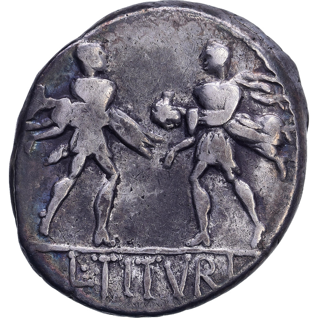 Tituria, Denarius, 89 BC, Rome, Silver, VF(30-35), Crawford:344/1b