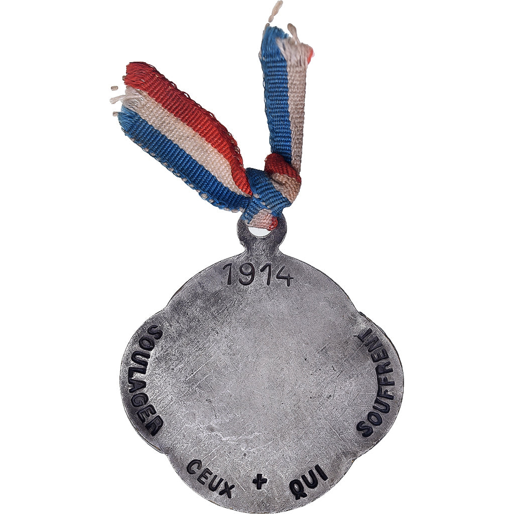 France, Medal, Dieu-Patrie, 1914, Iron, Roty, AU(50-53)