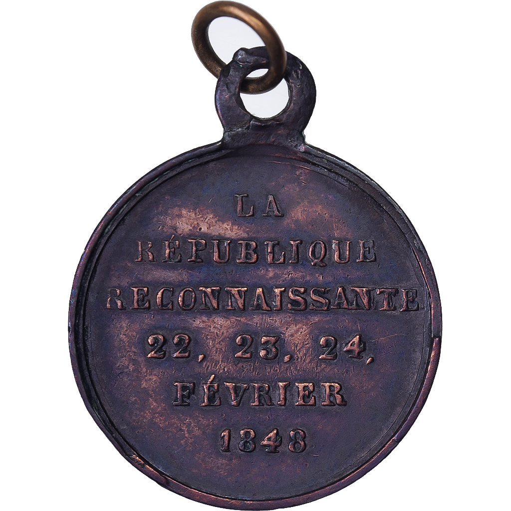 Francia, medaglia, La République Reconnaissante, 22, 23, 24 Février, 1848