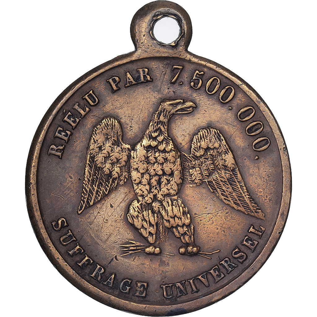 France, Médaille, Louis Napoléon Bonaparte Réélu au Suffrage Universel