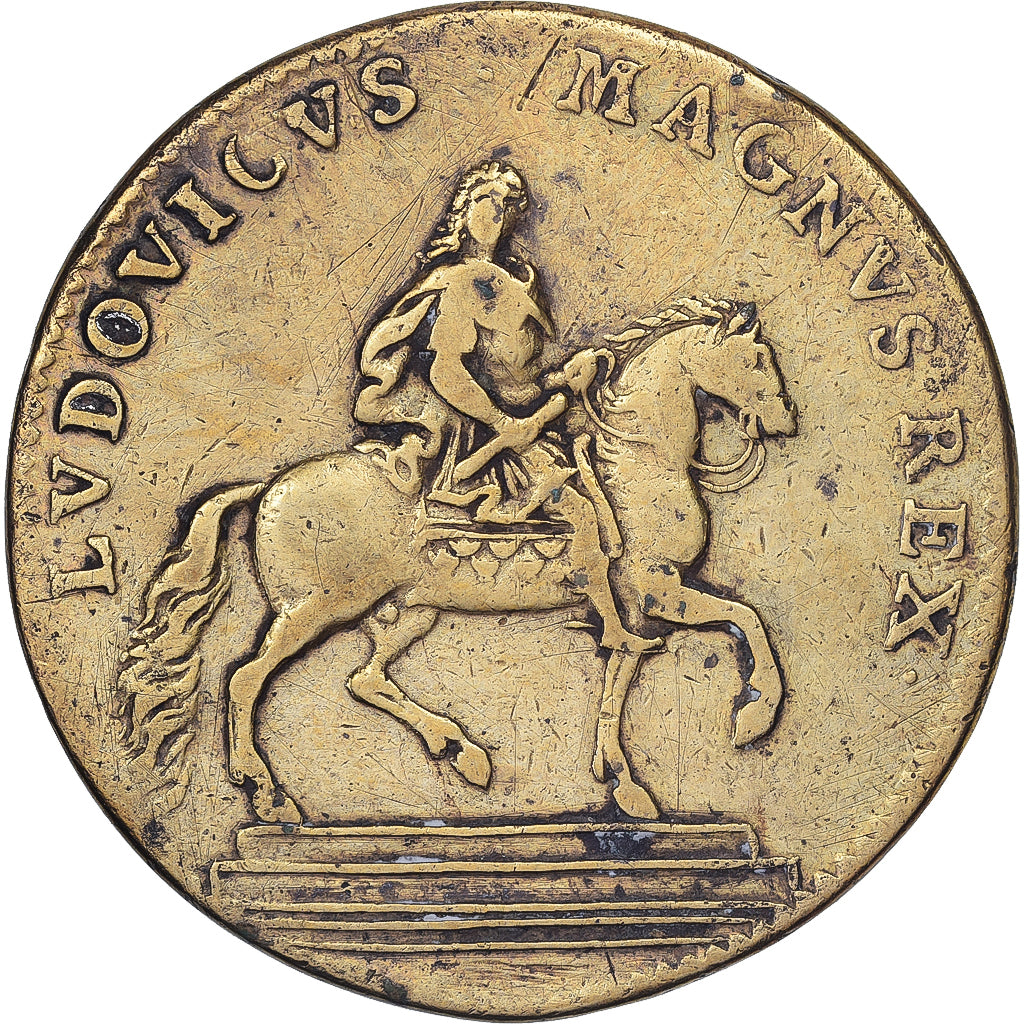 France, Token, Louis XIV, La Ville de Paris, Brass, VF(30-35)