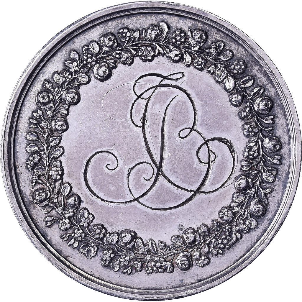 France, Médaille de mariage, 1847, Argent, TTB+