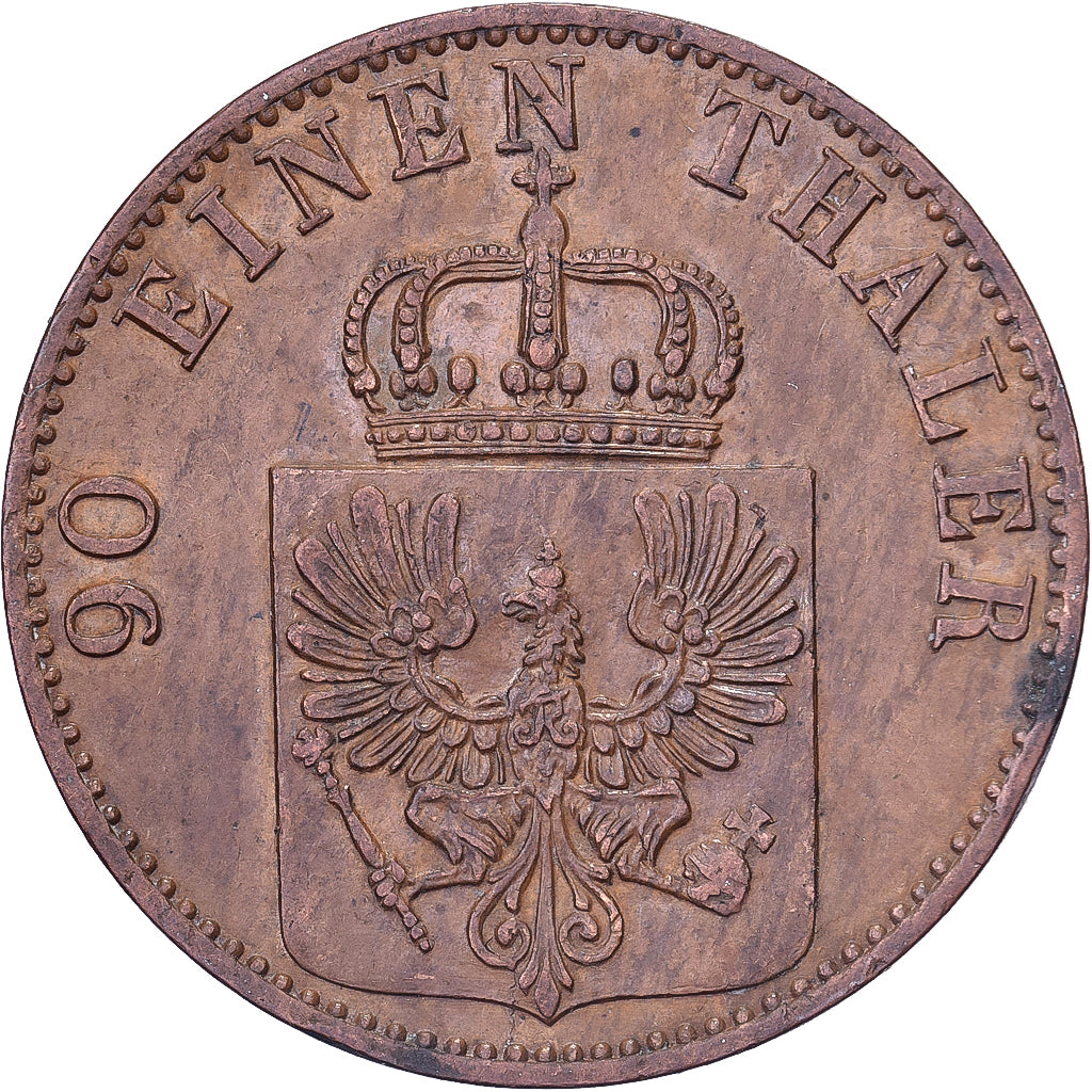 Kingdom of Prussia, Friedrich Wilhelm IV, 4 Pfennig, 1860, Berlin, Miedź