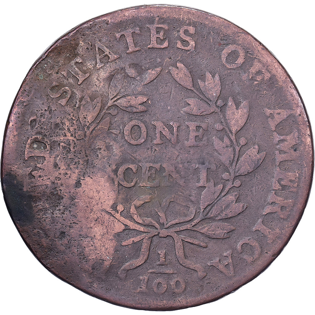 United States, 1 Cent, Draped Bust, 1800, Philadelphia, Copper, F(12-15)