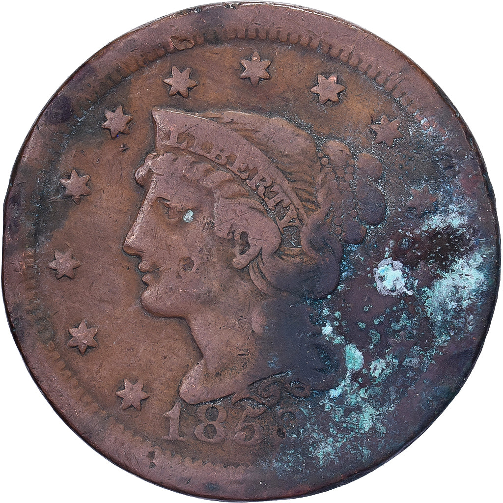 United States, 1 Cent, Braided Hair, 1852, Philadelphia, Copper, VF(20-25)