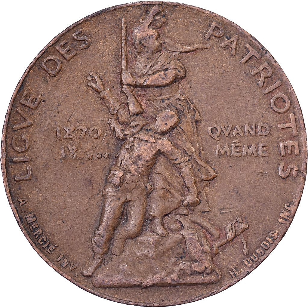 France, Token, Ligue des Patriotes, 1882, Bronze, AU(50-53)