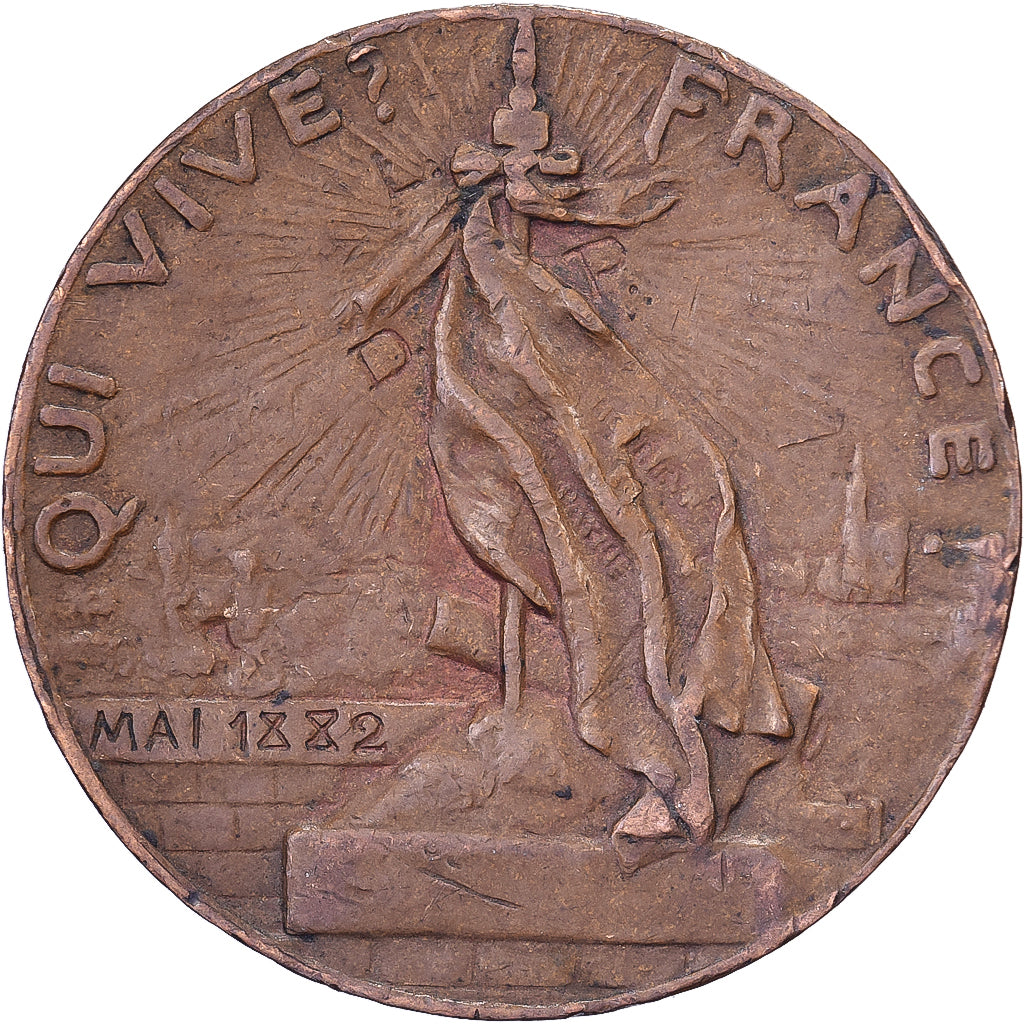 France, Token, Ligue des Patriotes, 1882, Bronze, AU(50-53)