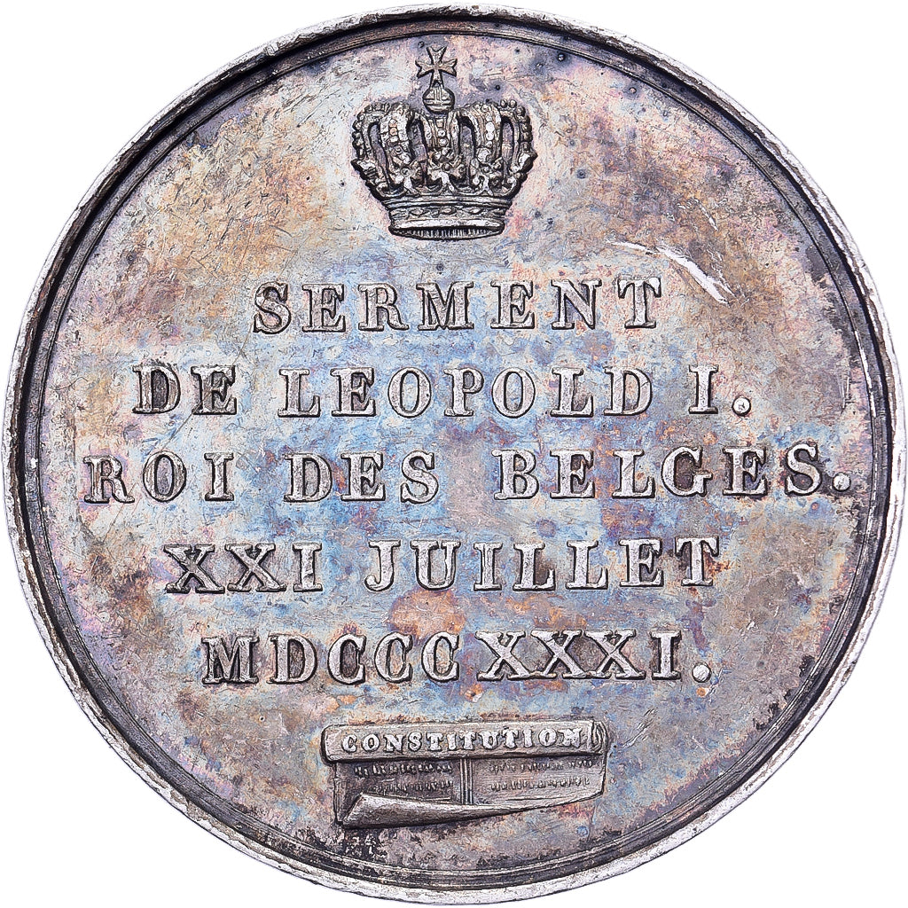 Bélgica, zeton, Serment de Léopold Ier, 1831, Plata, EBC