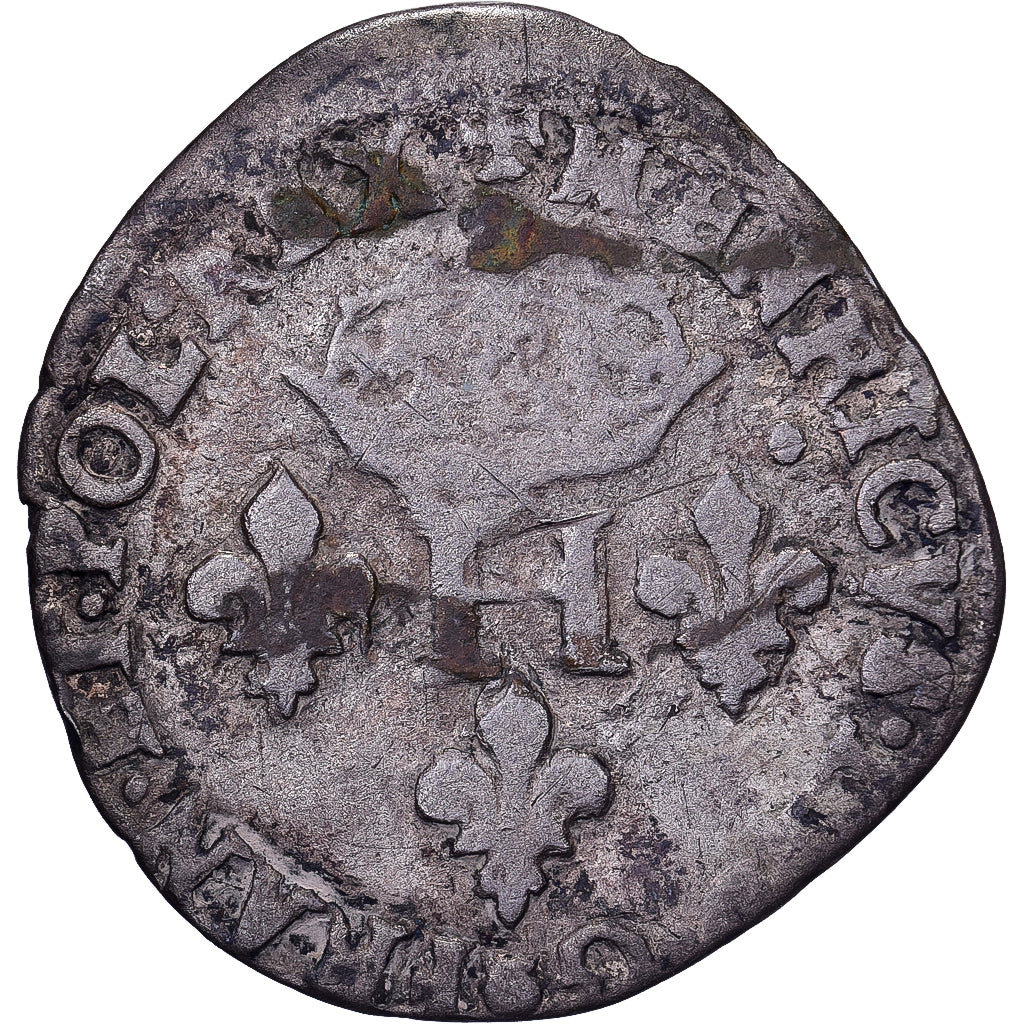 Francia, Henri III, Sol Parisis, 1584, Toulouse, Vellón, BC+, Gadoury:474