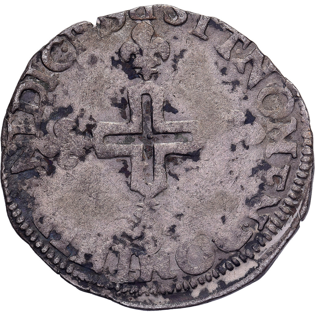 Frankrijk, Henri III, Sol Parisis, 1585, Rouen, Billon, FR+, Gadoury:474