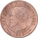 Francja, Napoleon III, 2 Centimes, 1854, Paris, Brązowy, EF(40-45)