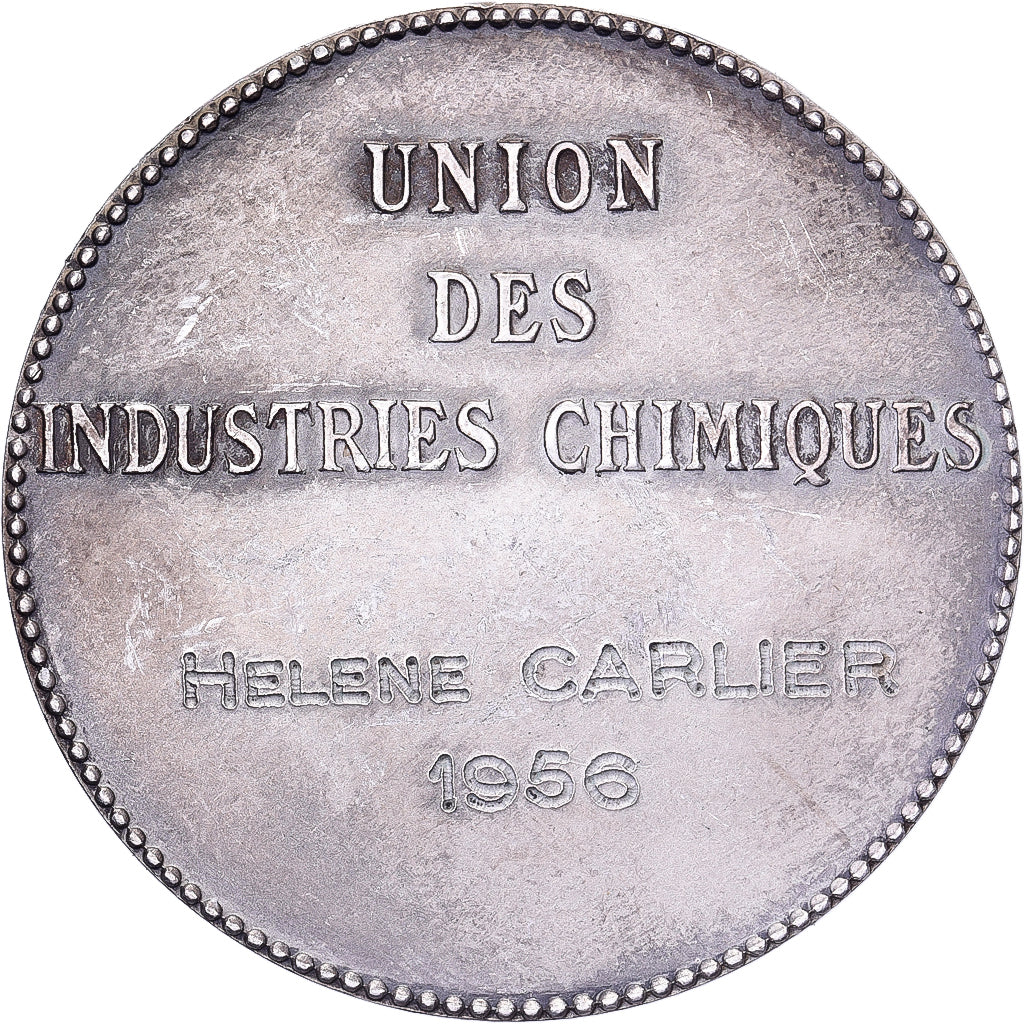France, Medal, Union des Industries Chimiques, 1956, Silver, AU(50-53)