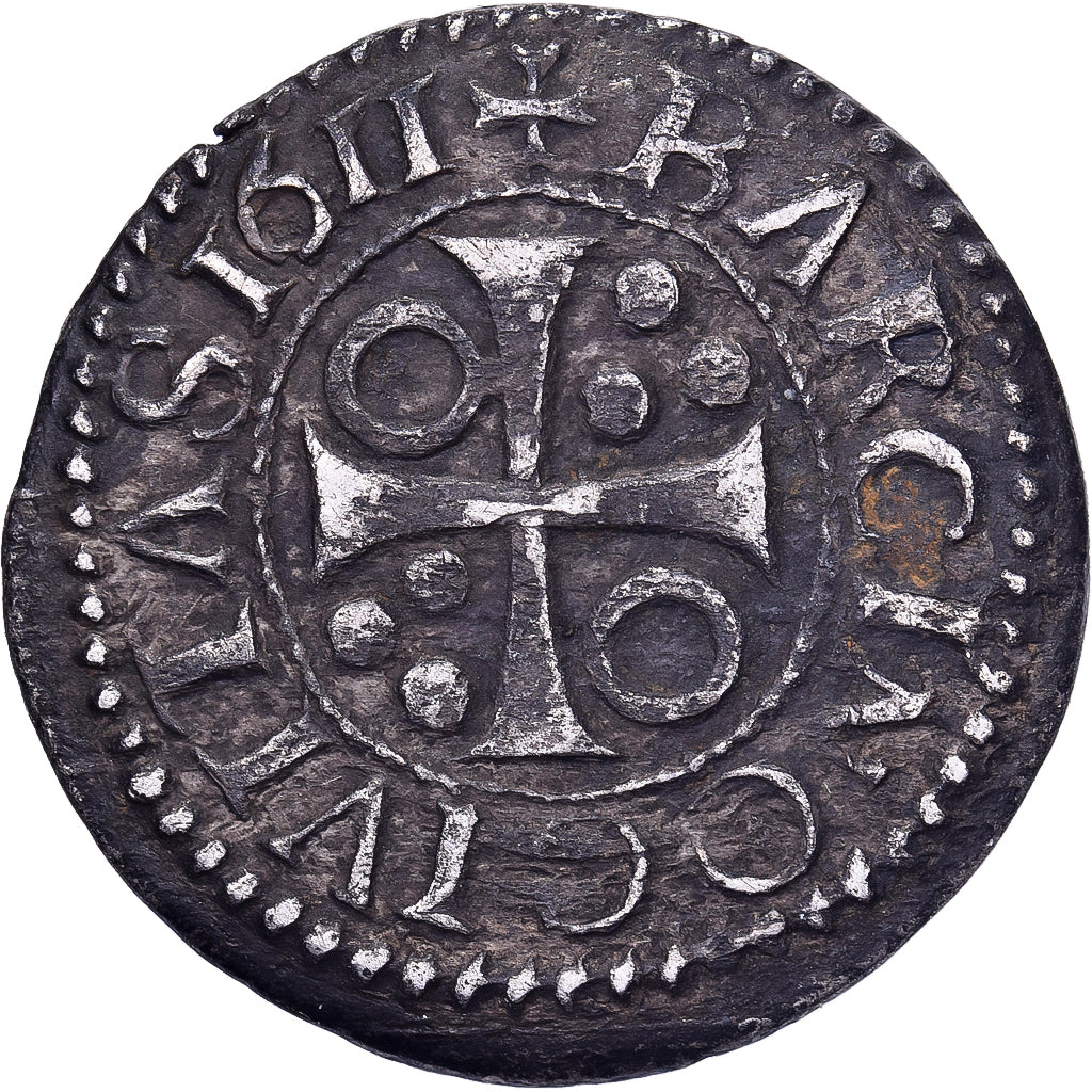 Principality of Catalonia, Philip III, 1/2 Croat, 1611, Barcelona, Vellón, MBC+