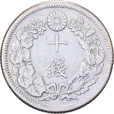 Japan, Mutsuhito, 10 Sen, Meiji Era, Yr. 40 (1907), Silver, EF(40-45)