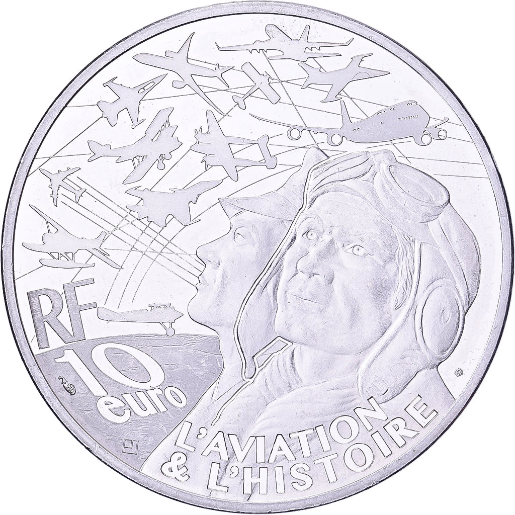 Francja, 10 Euro, Spirit of Saint Louis, Proof, 2017, MDP, Srebro, MS(63)