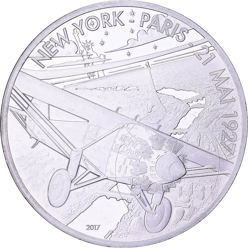 Frankreich, 10 Euro, Spirit of Saint Louis, PP, 2017, MDP, Silber, UNZ