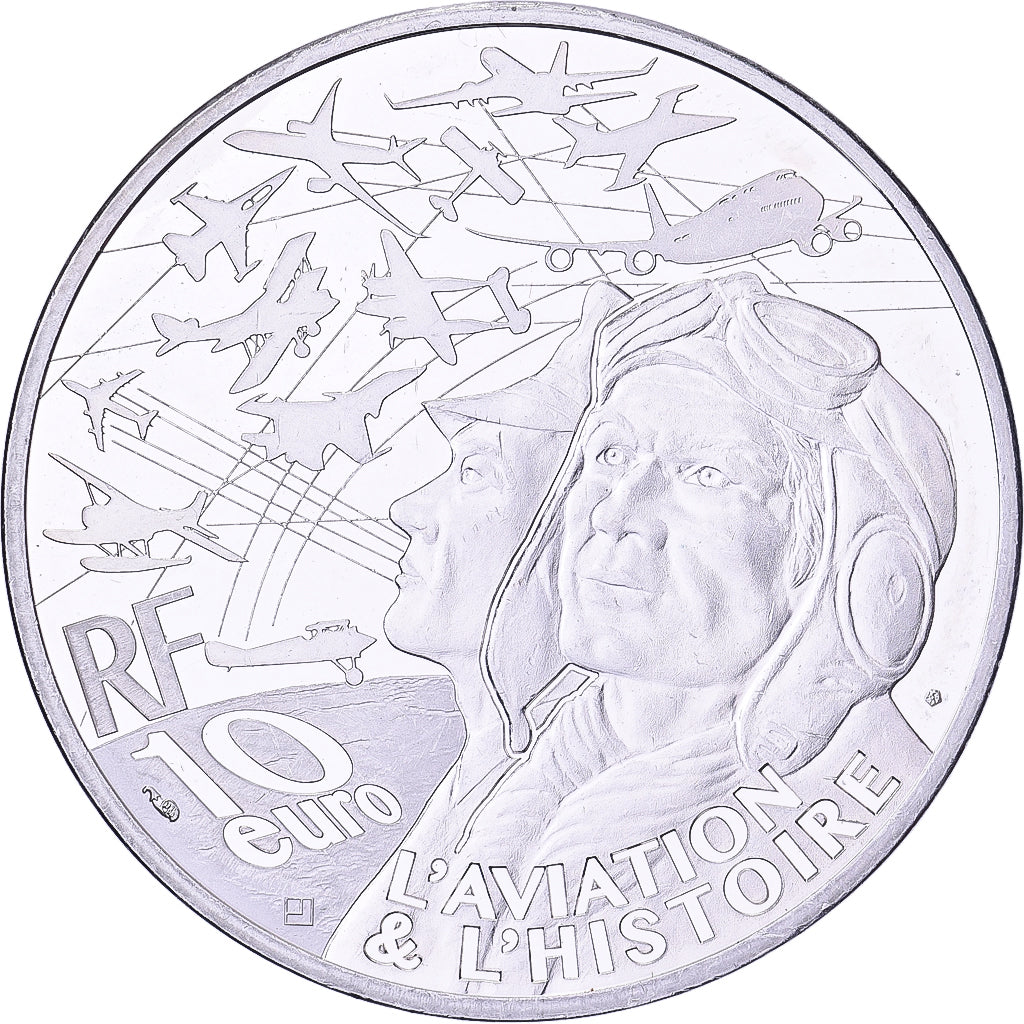 Frankreich, 10 Euro, Spirit of Saint Louis, PP, 2017, MDP, Silber, UNZ