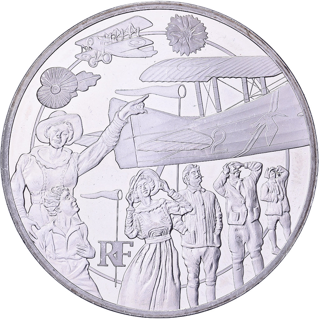 France, 10 Euro, La guerre moderne, BE, 2017, MDP, Argent, SPL