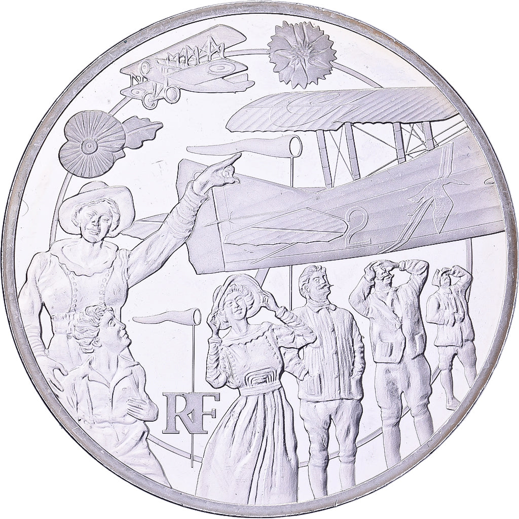 Francja, 10 Euro, La guerre moderne, Proof, 2017, MDP, Srebro, MS(63)
