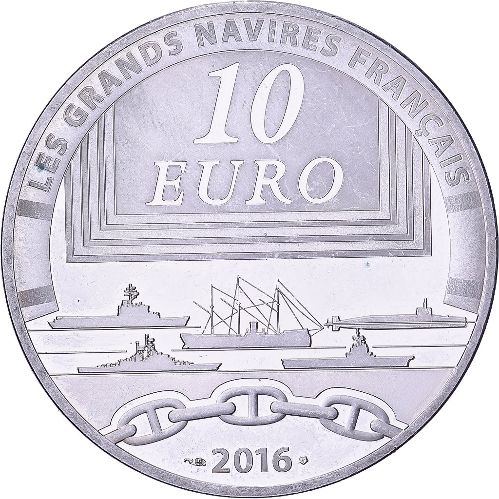 France, 10 Euro, Le Charles De Gaulle, Proof, 2016, MDP, Silver, MS(63)