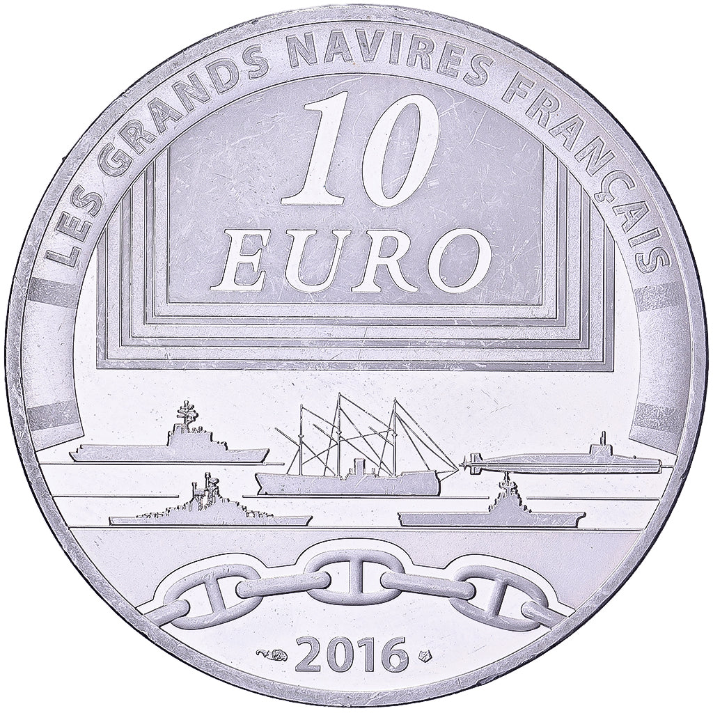 France, 10 Euro, Le Charles De Gaulle, Proof, 2016, MDP, Silver, MS(63)